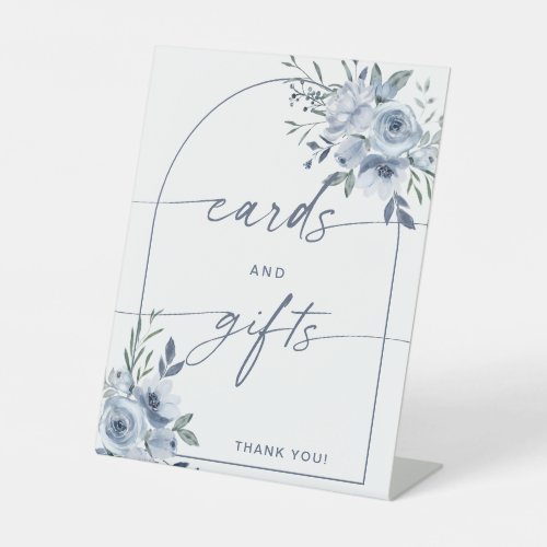 Dusty Blue Cards  Gifts Bridal Shower Sign