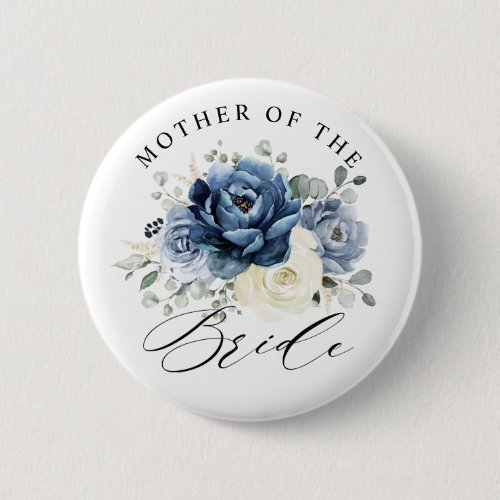 Dusty Blue Champagne Ivory Mother of the Bride But Button