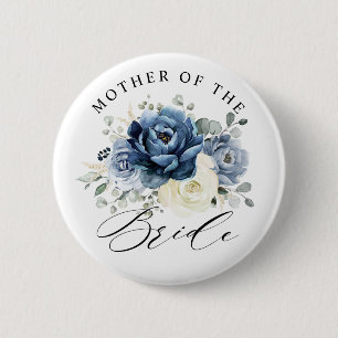 Dusty Blue Champagne Ivory Mother of the Bride But Button