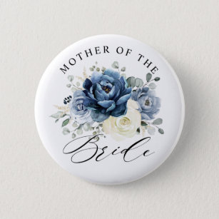 Dusty Blue Champagne Ivory Mother of the Bride But Button