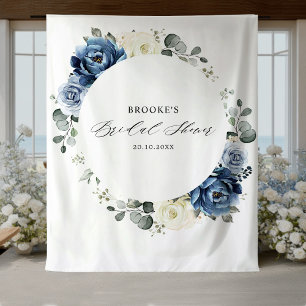 Dusty Blue Champagne Ivory Photo Booth Backdrop