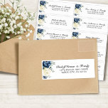 Dusty Blue Champagne Ivory Wedding Guest Address Sticker<br><div class="desc">Dusty blue floral wedding names and addresses / individual wedding shipping address label stickers for guests featuring elegant bouquet of navy blue, royal blue , white , gold, champagne ivory, blush color rose , ranunculus flower buds and sage green eucalyptus leaves and elegant watercolor bouquet. Please contact me for any...</div>