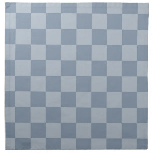 Dusty Blue Checkerboard Cloth Napkin