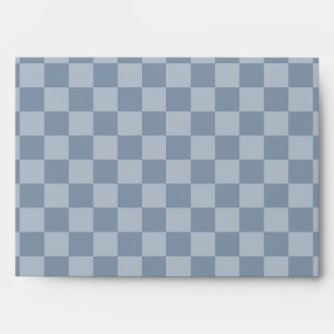 Dusty Blue Checkerboard Envelope
