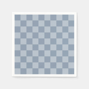 Dusty Blue Checkerboard Napkins
