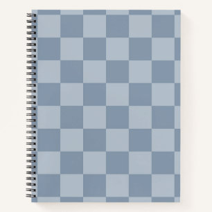 Dusty Blue Checkerboard Notebook
