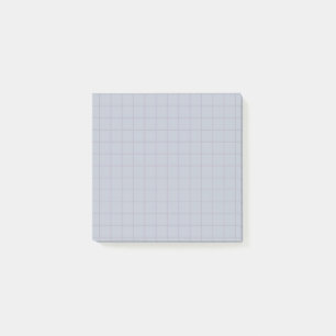 Dusty Blue Checkered Pattern Soft Grid Design Post-it Notes