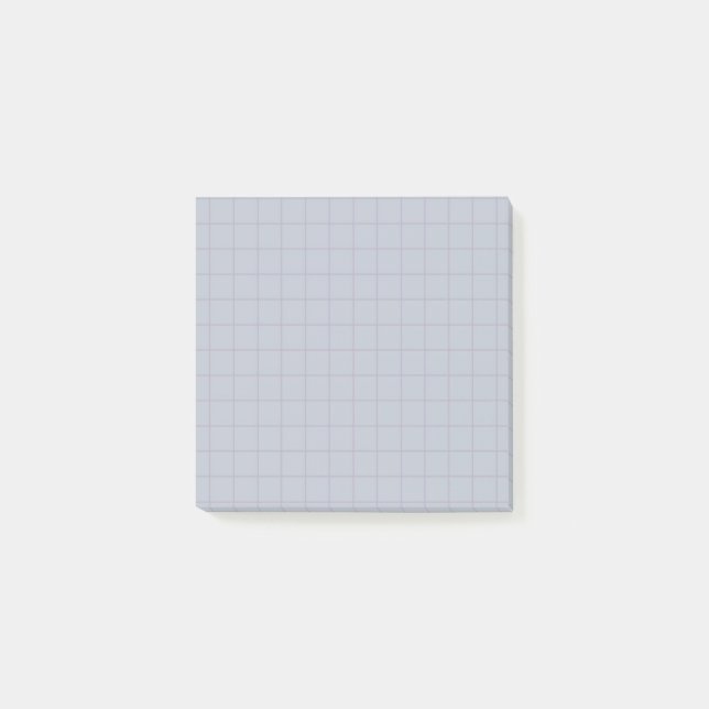 Dusty Blue Checkered Pattern Soft Grid Design  Post-it Notes (Front)