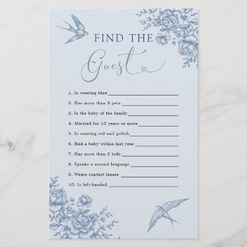 Dusty Blue Chinoiserie Baby Shower Find The Guest