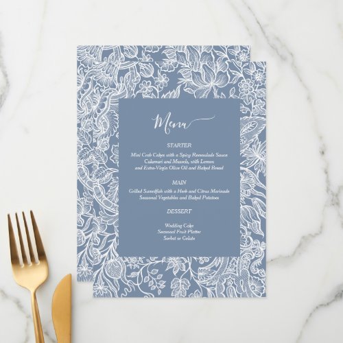Dusty Blue Chinoiserie Floral  enclosure cards