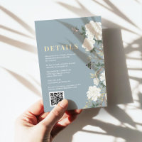 Dusty Blue Chinoiserie Flowers Wedding Details