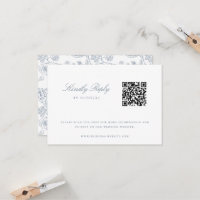 Dusty Blue Chinoiserie Wedding QR Code
