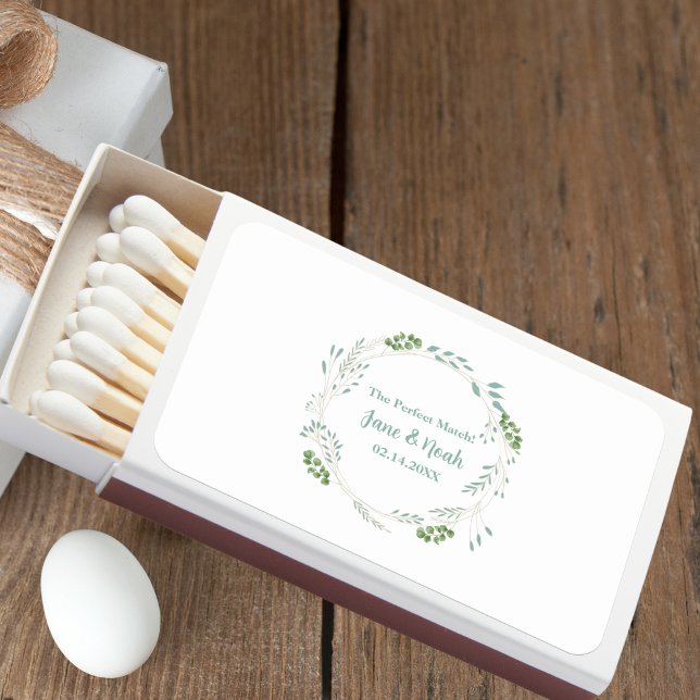 Dusty blue circle Wedding Match Box (Creator Uploaded)