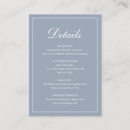 Dusty Blue Classic Elegant Wedding