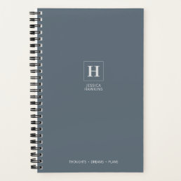 Dusty Blue Classic Monogram Notebook