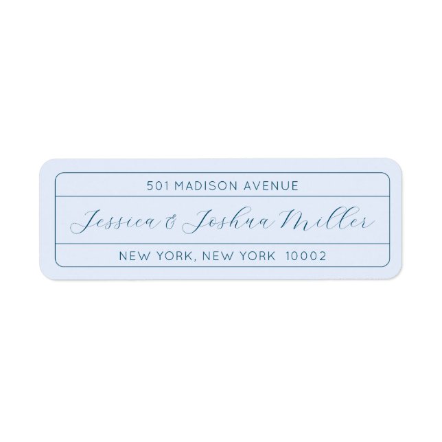 Dusty Blue Classic Return Address Label (Front)