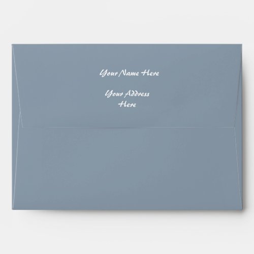 Dusty Blue Classy Elegant Custom Color Wedding Envelope