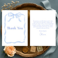 Dusty Blue Coquette Ribbon Baby Shower