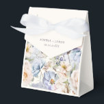 Dusty Blue Cream Floral Wedding Favor Box<br><div class="desc">Elegant wedding favor box with a watercolor floral design in varying shades of dusty blue and cream.</div>