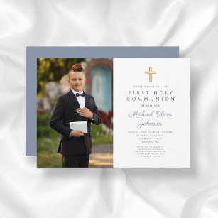 Inviti prima comunione bambino - First Communion boy invitations -  Incartando Incantando