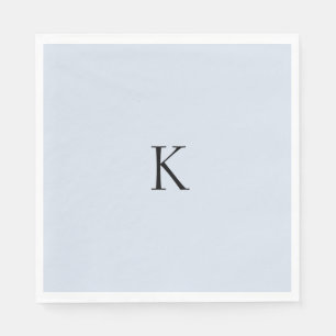 Dusty Blue Custom Initial Luncheon Napkins