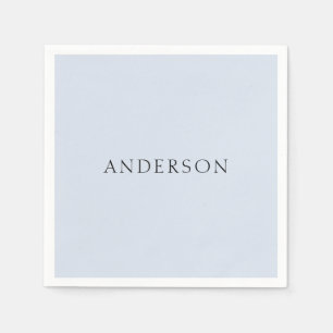 Dusty Blue Custom Last Name II Napkins