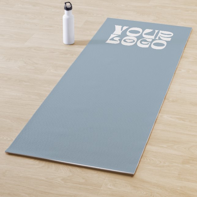 Dusty Blue Custom Logo Promotional Business Yoga Mat (In Situ)