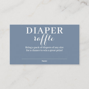 Dusty Blue Diaper Raffle Enclosure Card