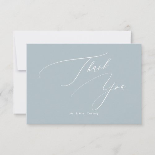 Dusty Blue DIY colors Luxe Script Thank You