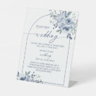 Dusty Blue Don't Say Wedding Game Sign