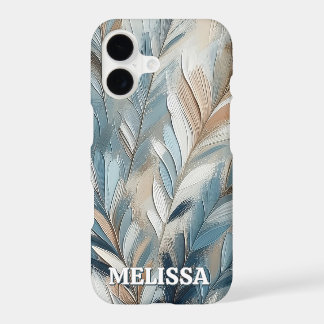 Dusty Blue Elegance in Acrylic With Name iPhone 17 Case