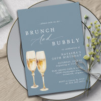 Dusty Blue | Elegant Champagne Birthday Brunch