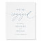 Dusty Blue Elegant Engagement Party Engaged Sign