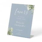 Dusty Blue Elegant Floral Greenery Favors