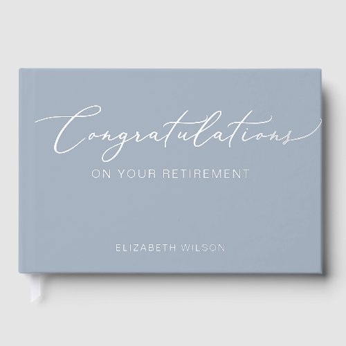 Dusty Blue Elegant Modern Retirement