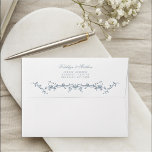 Dusty Blue Elegant Vintage Floral Wedding Envelope<br><div class="desc">Dusty Blue Elegant Vintage Floral Wedding Invitation Envelope. Celebrate your special day with this elegant and beautiful wedding invitation design to beautify your special occasion. All the texts are pre-arranged for you to personalize easily and quickly with your own details.</div>