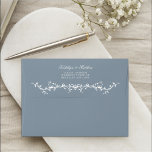 Dusty Blue Elegant Vintage Floral Wedding Envelope<br><div class="desc">Dusty Blue Elegant Vintage Floral Wedding Invitation Envelope. Celebrate your special day with this elegant and beautiful wedding invitation design to beautify your special occasion. All the texts are pre-arranged for you to personalize easily and quickly with your own details.</div>