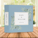 Dusty Blue Elegant Watercolor Greenery Wedding 3 Ring Binder<br><div class="desc">Dusty blue botanical watercolor greenery wedding photo binder. Personalize to create a beautiful elegant binder that is unique to you. Designed by Thisisnotme©</div>