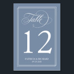 Dusty Blue Elegant Wedding Table Number<br><div class="desc">A simple chic calligraphy table number cards. I do offer a free customisation service, if you have any questions or special requests, please feel free to contact me at margherita@bluebirdinvites.com ____________________________________________________________ NOTE: You need to change the table number on each card yourself one at time. After you've create one number...</div>