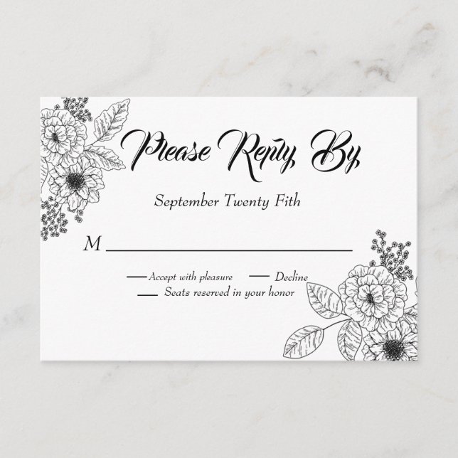 Dusty Blue Elegant White Gray Floral Heart Wedding Enclosure Card (Front)