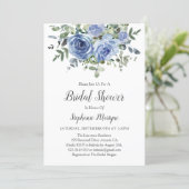 Dusty Blue Eucalyptus Botanical Bridal Shower Invitation (Standing Front)