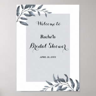 Dusty Blue Eucalyptus  Bridal Shower Poster