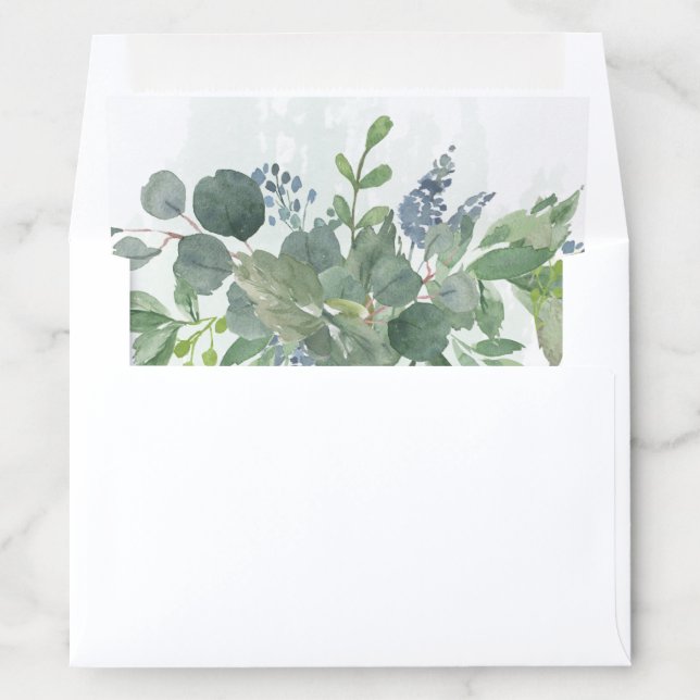 Dusty Blue Eucalyptus Envelope Liner (In Envelope)