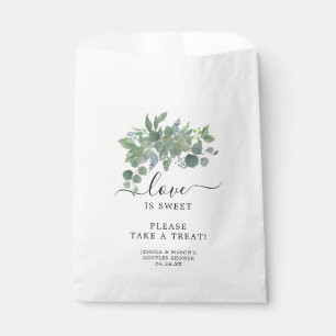 Dusty Blue Eucalyptus Favor Bag Love is Sweet