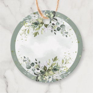 Dusty Blue Eucalyptus Floral Mimosa Bar Juice Tags