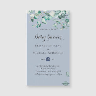 Dusty Blue Eucalyptus Greenery BABY SHOWER Invites