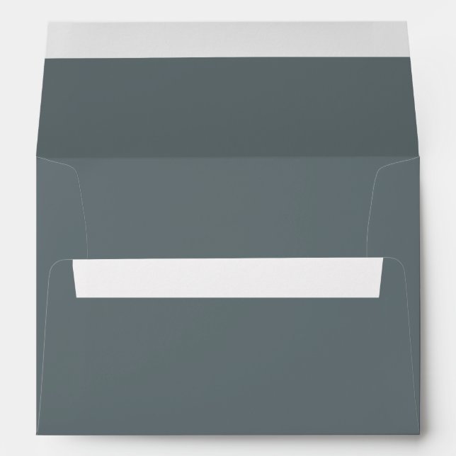 Dusty Blue Eucalyptus Greenery Foliage Invitation Envelope (Back (Bottom))