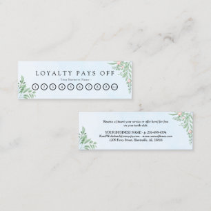 Dusty Blue Eucalyptus Greenery Loyalty Punch Card