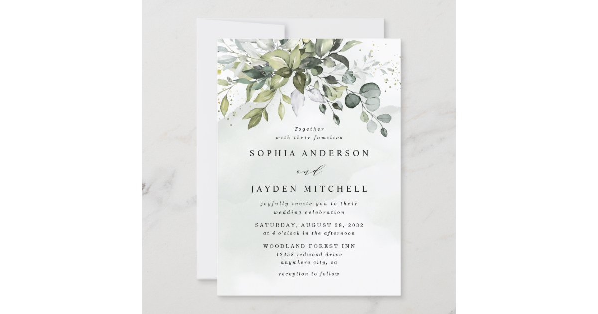 dusty blue botanical wedding invitation zazzlecom on zazzle dusty blue wedding invitations