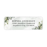 Dusty Blue Eucalyptus Greenery Succulent Wedding Label<br><div class="desc">Design features a bouquet of watercolor greenery,  eucalyptus and a succulent over a dusty blue watercolor splash. Design also features specks of painted (printed) gold and green. View the collection link on this page to see all of the matching items in this beautiful design.</div>
